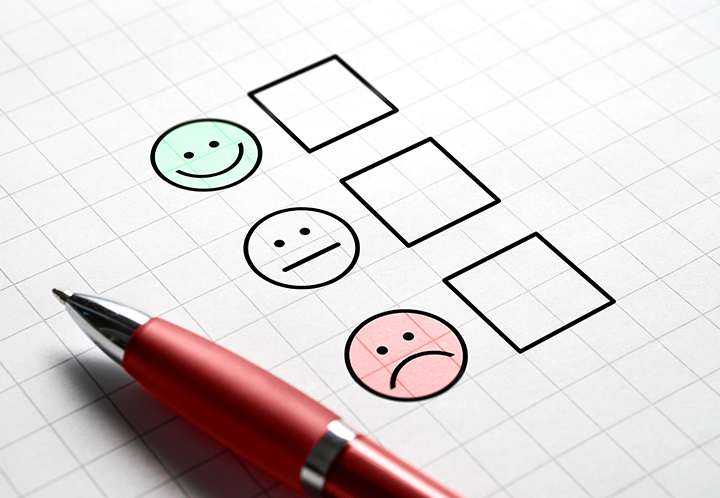 Feedback form for providing feedback