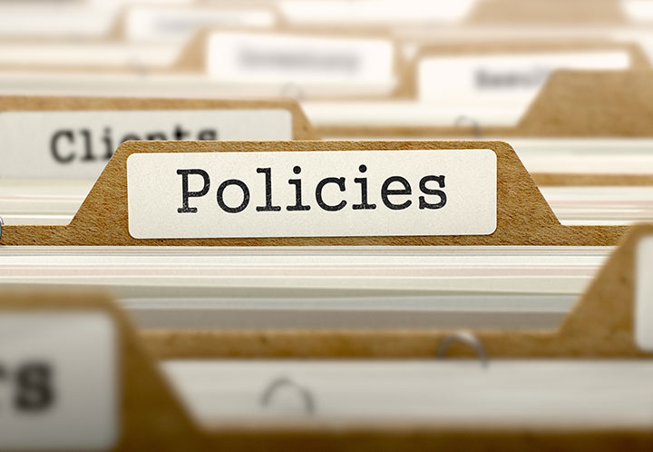 Document file depicting policies