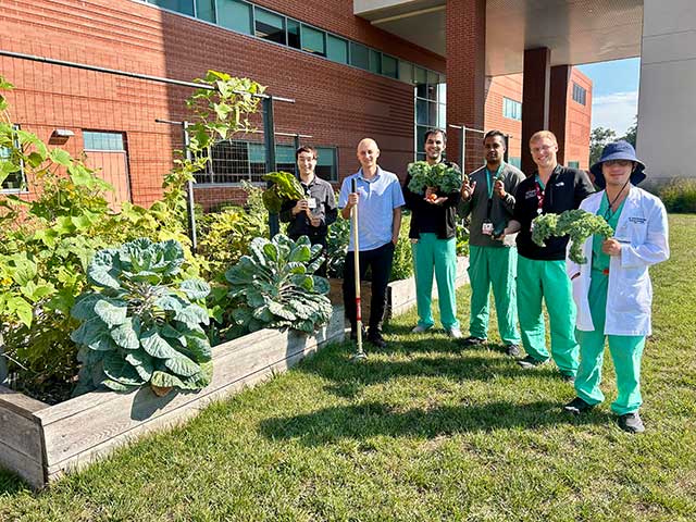 MC Internal Medicine team outing in garden