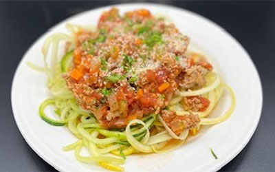 Zucchini Noodles & Turkey Bolognese
